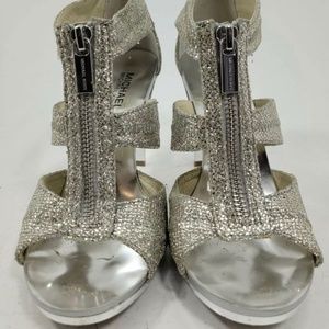 Michael Kors Silver Sparkle  High Heels